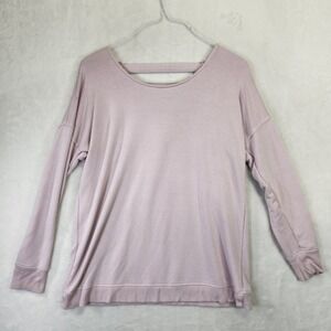 Workshop Republic Clothing Mauve Lattice Back Sweatshirt Women Small Strappy Top